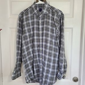 Mercer Men's Classic Long Sleeve Oxford Dress Shirt, Size: Medium Color: Brown